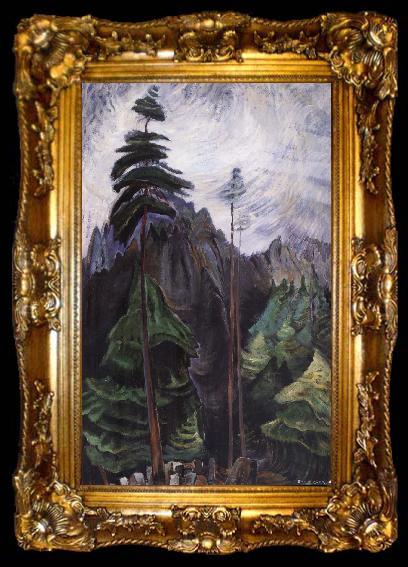 framed  Emily Carr Mountain Forest, ta009-2